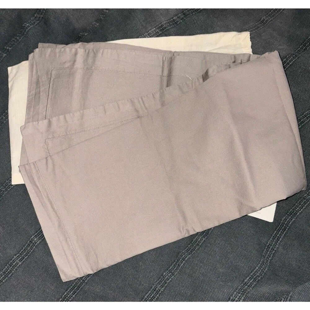 Restoration Hardware Sateen Euro Sham in Fog Gray 26x26” with 1